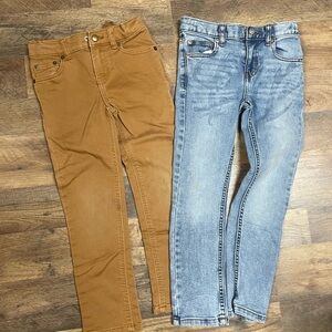 New Mix Kids Blue and Tan Jeans